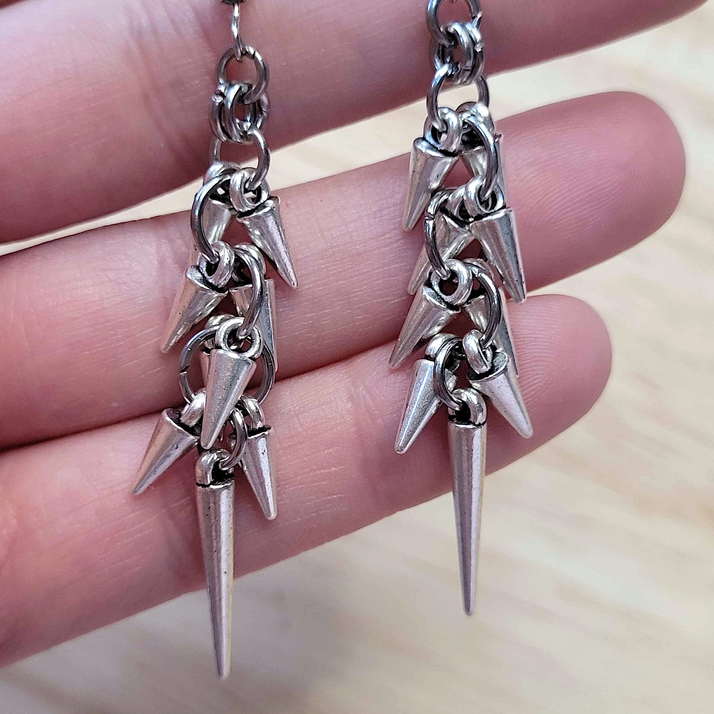 Spike waterfall earrings