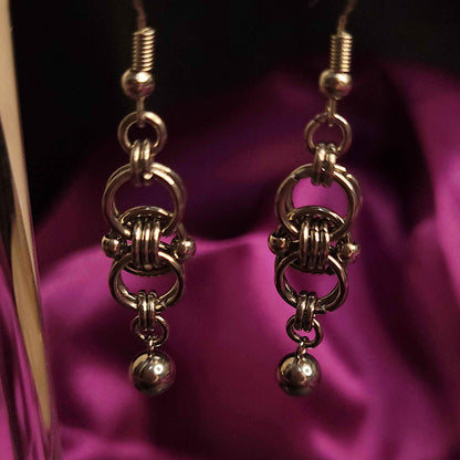 Helm weave and ball earrings