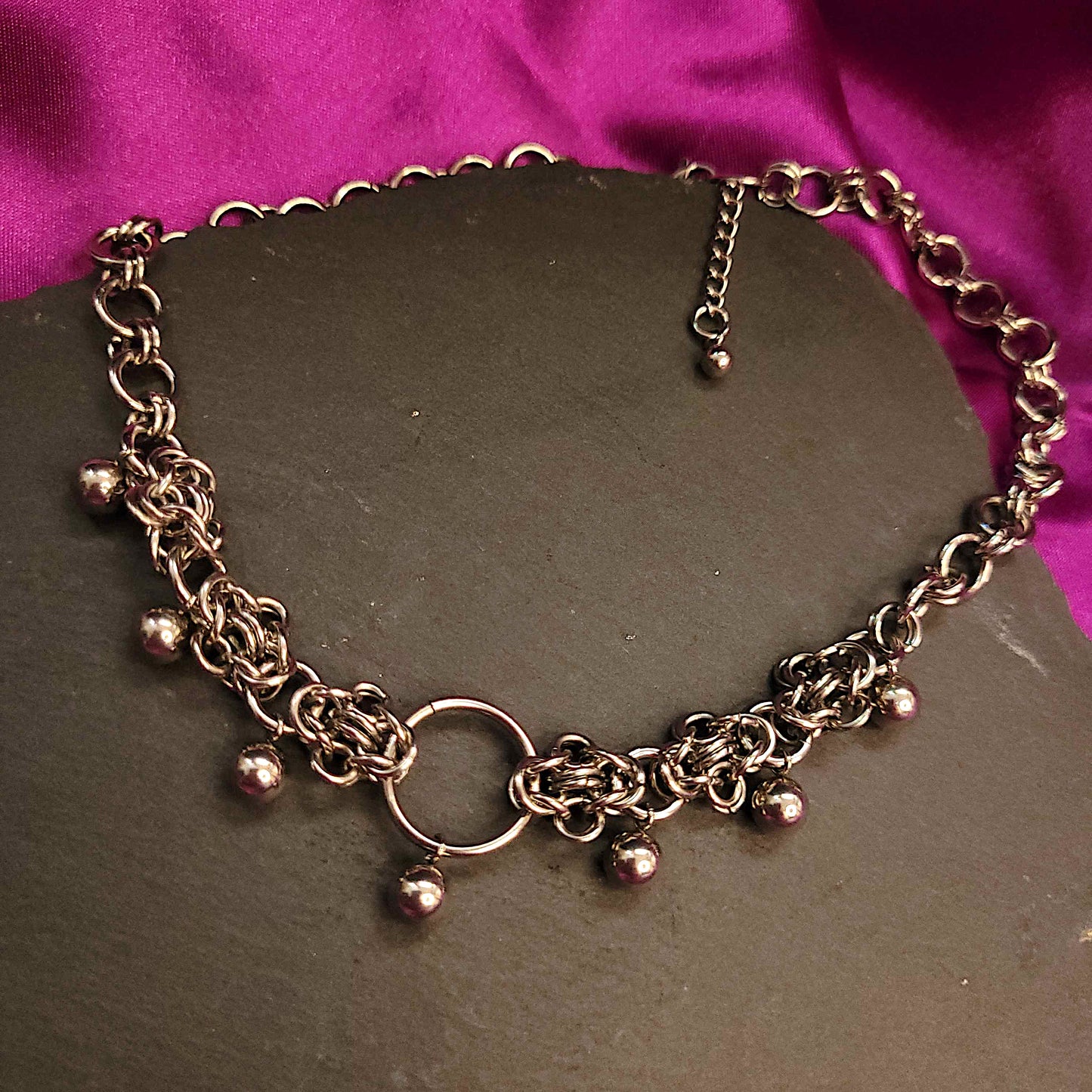 Byzantine flower and ball necklace