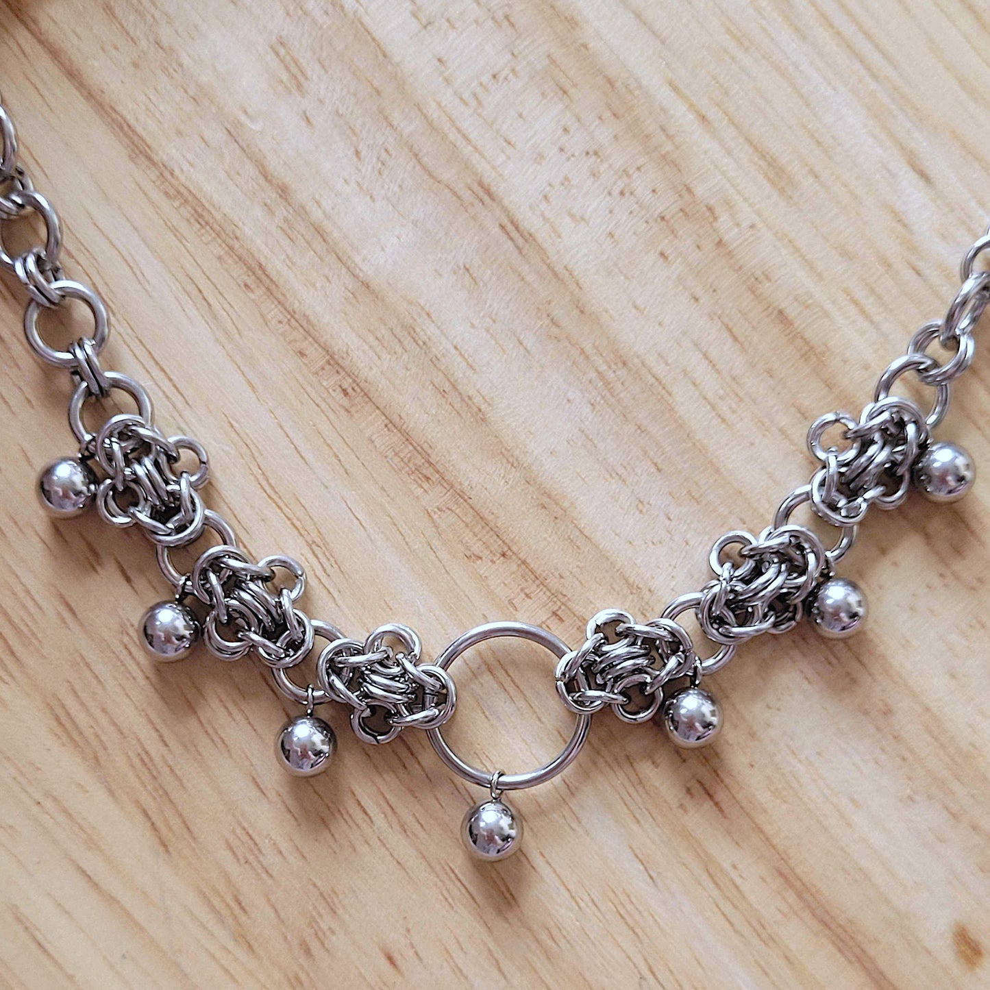 Byzantine flower and ball necklace