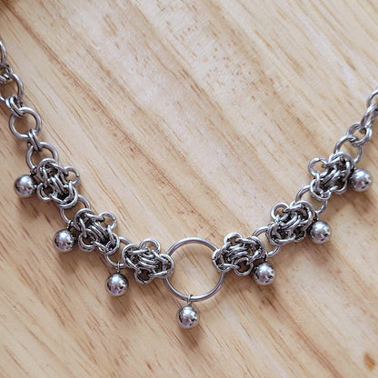Byzantine flower and ball necklace