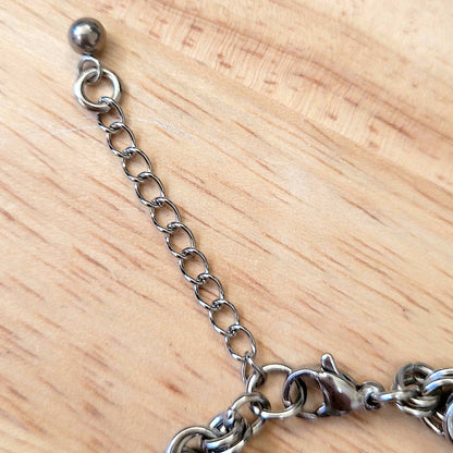 Byzantine flower and mixed loop bracelet