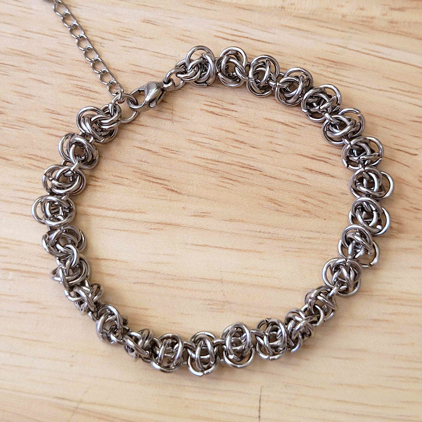 Criss-cross barrel weave bracelet