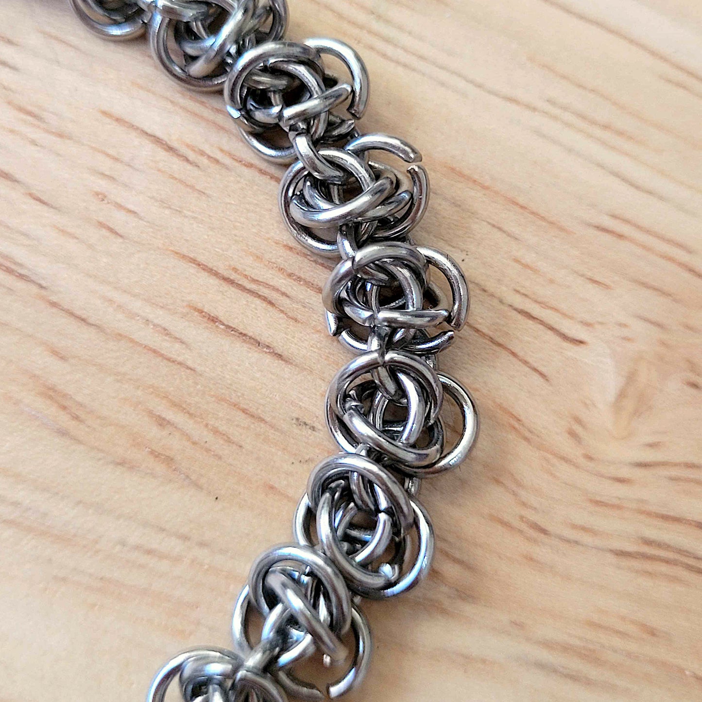 Criss-cross barrel weave bracelet