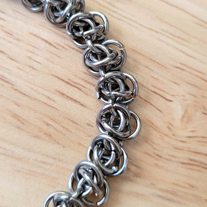 Criss-cross barrel weave bracelet