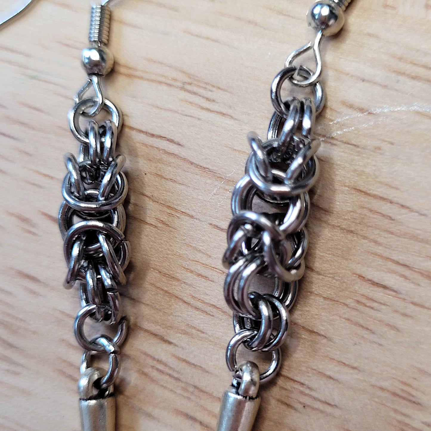 Simple byzantine spike earrings