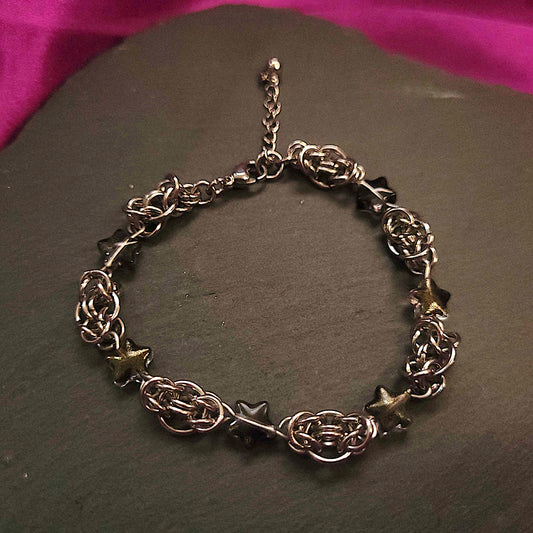 Captured Byzantine and black star bracelet