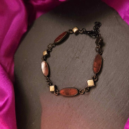 Red, black & white vintage bracelet
