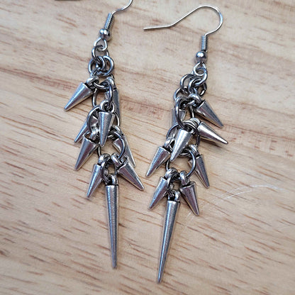 Spike waterfall earrings